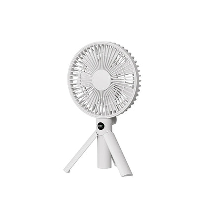 Portable Foldable Tripod Fan, Handheld Desk USB Rechargeable Mini Fan with 4 Speeds, 180 °   Adjustable for Camping, Office, Home, S