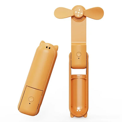 Portable Hand Held Fan with USB Rechargeable 2000mAh Battery, Foldable, Small,or Girls, Travel For Women, Outdoor Amagi