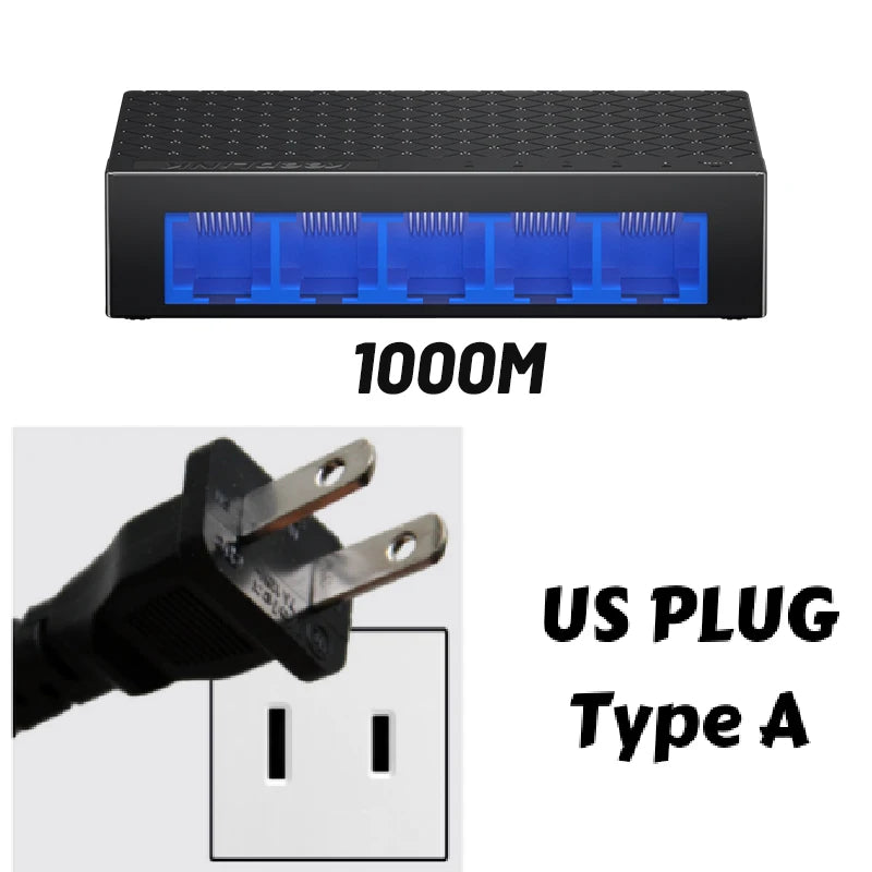 KeepLiNK 5-Port Network Ethernet Switch Plug and Play Unmanaged