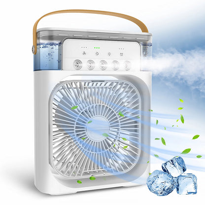 Portable Fan  Air Conditioning Mini Rechargeable USB Fan Desktop Spray Humidifier Home  Air Cooler For Room