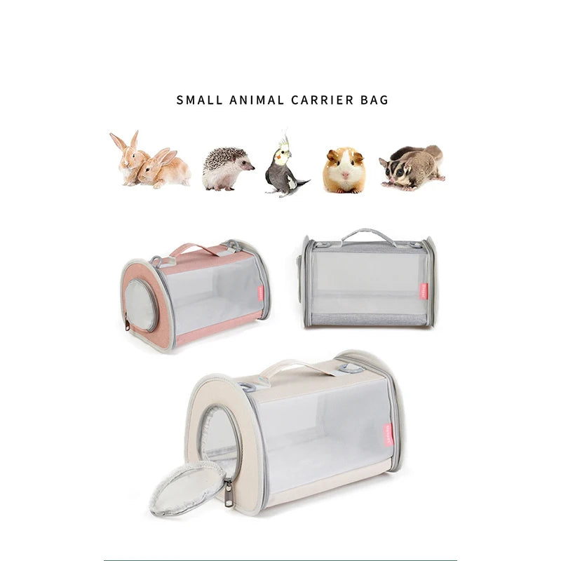 Portable Travel Bag Small Animal Carrier Handbag Breathable Pet Products For Kitten Guinea Pig Hamsters Chinchilla Dogs