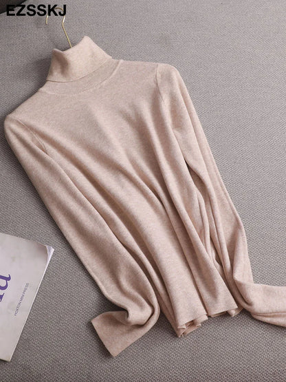 Basic Turtleneck Slim Cashmere Sweater Pullover Women Autumn winter thick warm Sweater For women Female Chic Jumpers top