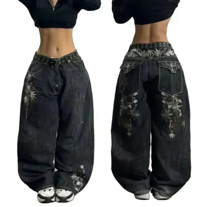 American Fashion Trend Joker Best Sell Special Spot Jeans Women Street Y2K New Punk Oversized Wide-leg Pants Unisex Casual Jeans