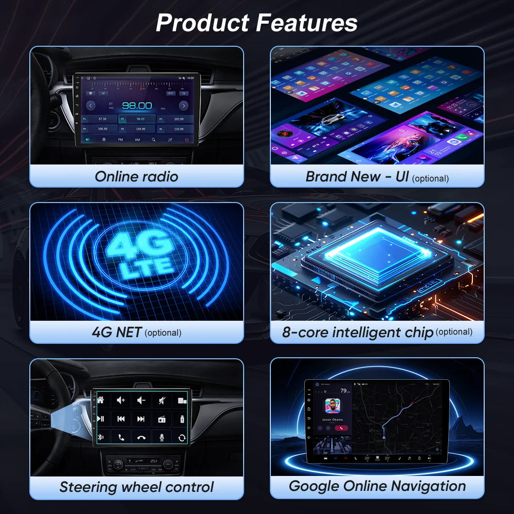Car Android 16 GPS Navigation For Land Rover Discovery 3 2004 -2009 Auto Radio Stereo Multimidia Video Player Carplay NO 2DIN 4G
