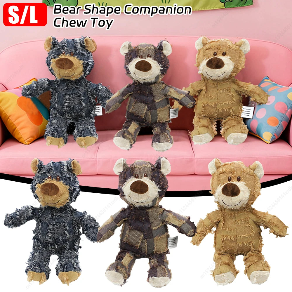 Pet Dog Toys Bear Squeaking Stuffed Toys For Dogs Cat Chew Squeak Toy for Small Dogs Play Funny Training Anxiety Relief Sleep Do
