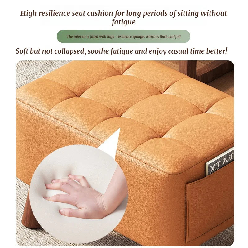 Home-use Small Stool, Living Room Minimalist Sofa Stool, Coffee Table Stool, Creative Leather Footstool, Square Stool, Small