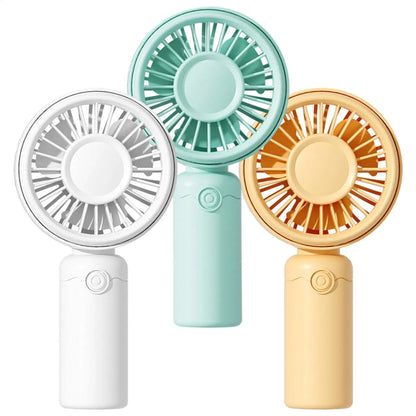 Portable Handheld Fan 3 Speed Adjustable Quiet USB Rechargeable Mini Personal Fan for Outdoor Travel Office Hiking Camping