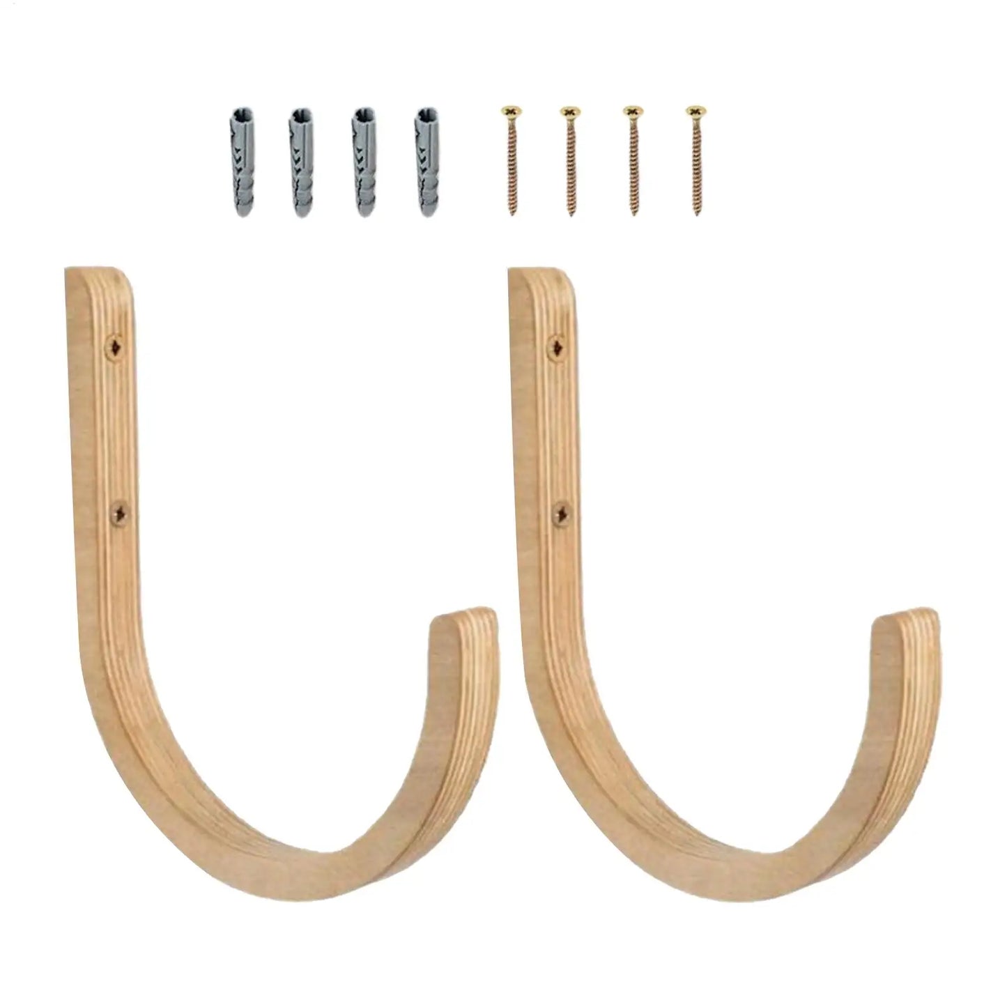 Yoga Mat Storage 2 Pieces Wooden with Screws Yoga Accessories Exercise Mat Rack for Home Indoor Workout Equipment Resistance