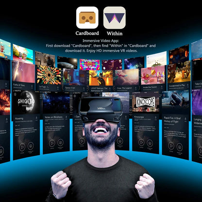3D VR Headset Box Virtual Reality Helmet with Remote Control Smart Viar Goggles Devices For 5-7inch Cell Phone Smartphones