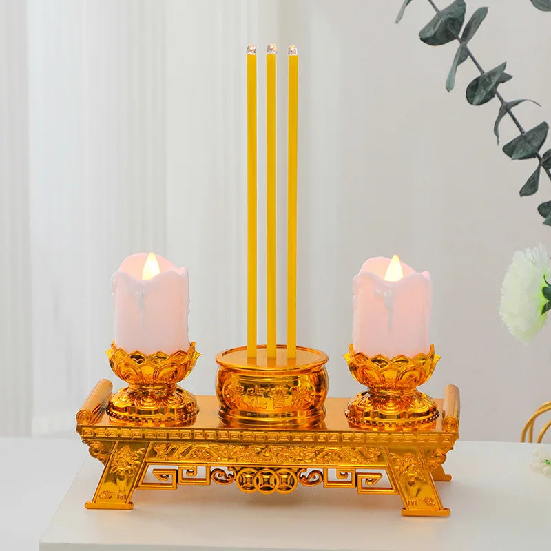 LED Candle Lights, Prayer Candles For Temples And Buddhist Halls, Smokeless Swinging Wick Simulation Candles