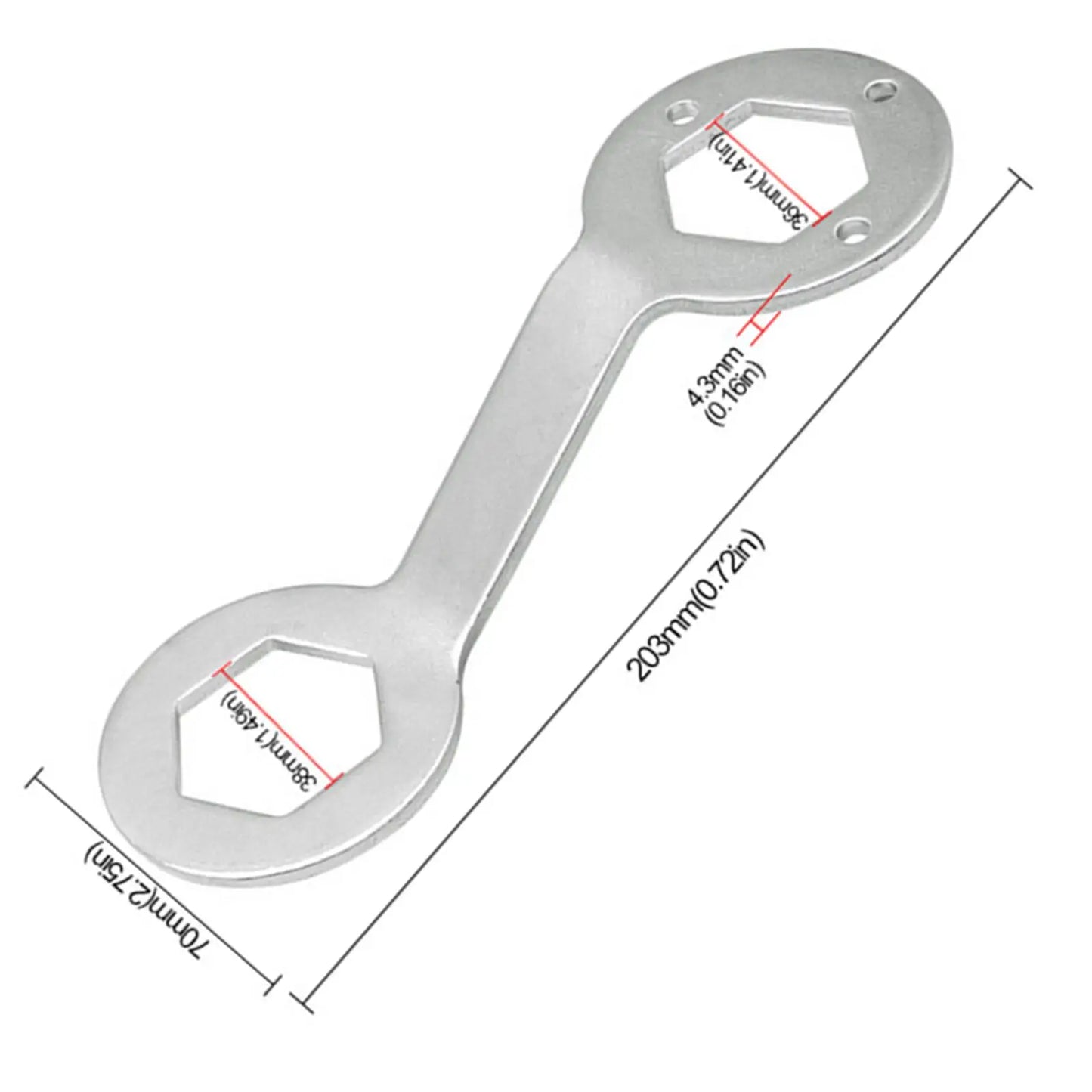 Spanner Wrench 36mm 38mm Compact Convenient to Use Hex Wrench Clutch Wrench Wrench Double Ended 36mm 38mm Hex Wrench Hexagon