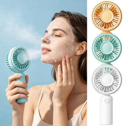 Portable Fan 3 Speed Adjustable Quiet USB Rechargeable Personal Hand Held Fan for Indoor Outdoor Home Office School Travel