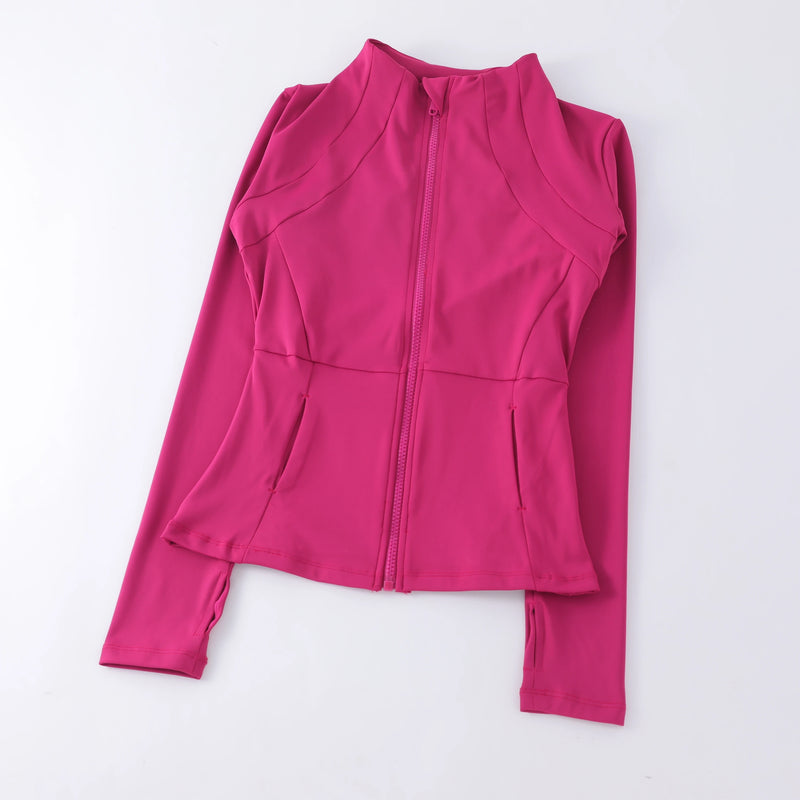 2024 Yoga Clothes Windbreaker Sportswear Woman Running Long Sleeve Sweatshirt Sports Jackets Top Women Workout Tops Activewear