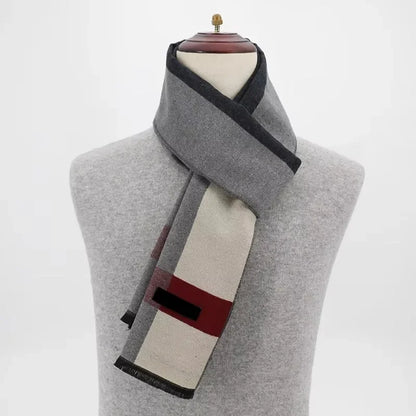 2024 Luxury Brand Winter Plaid Cashmere Scarf for Men Warm Neck Scarfs Male Business Scarves Long Men's Pashmina Shawl