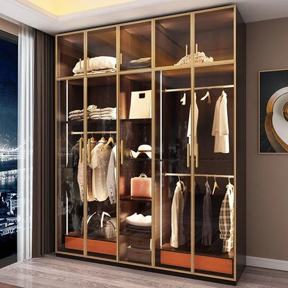 Store Clothes﻿ Comfortable For Room Home Corner Wardrobe Room Clothes Wooden Bedroom Cabinet Multifunctional Storage Furniture