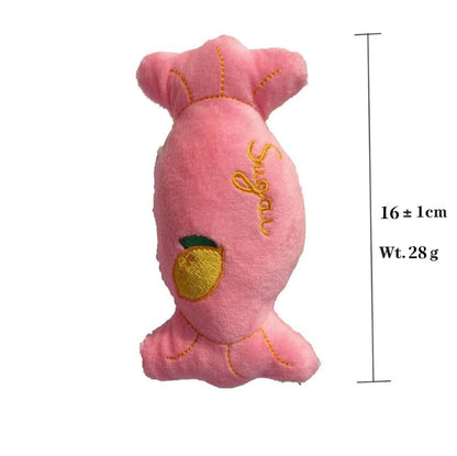 Dog Squeaky Toys Plush Animal Fruit Food Toy Durable Chew Interactive Toys Small Medium Dogs Cats Puppy Pet Supplies