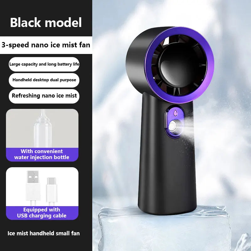 Lenovo Handheld Small Fan USB Charging Mini Outdoor Portable Lightweight Desktop Stand Long Lasting Battery Life Cooling Fan