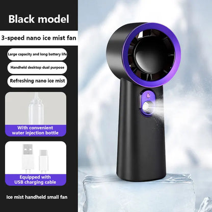 Lenovo Handheld Small Fan USB Charging Mini Outdoor Portable Lightweight Desktop Stand Long Lasting Battery Life Cooling Fan