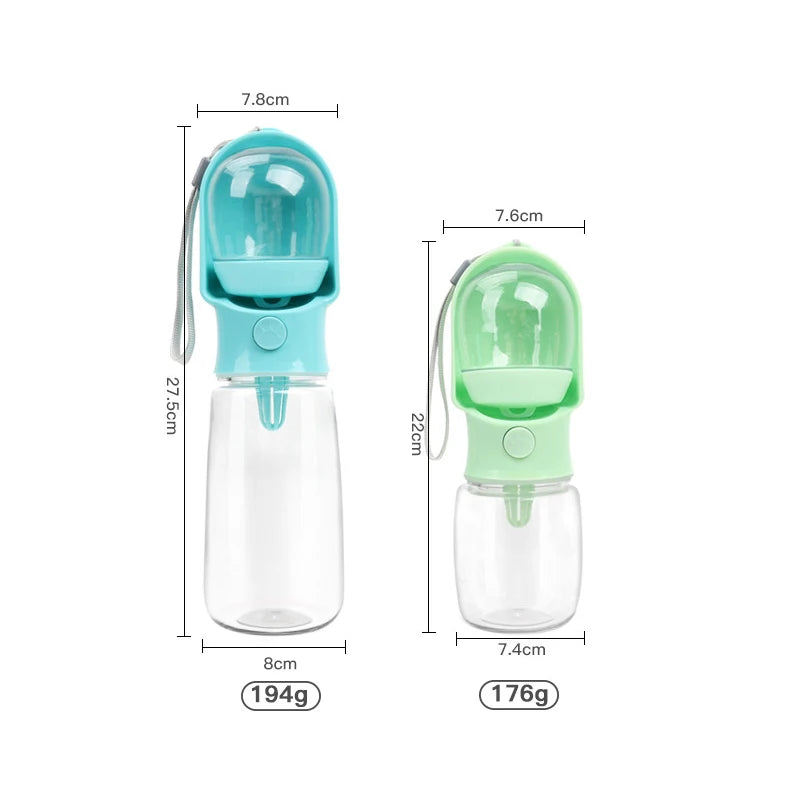 Portable Dog Cat Water Bottle with Storage Food and Water Container for Puppy Pets Dogs Feeder Bowl Outdoor Travel Pet Supplies