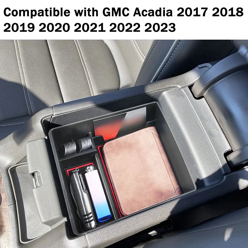 Car Accessories Center Console Organizer 2017- 2023 Car Interior Accessories Armrest Storage Tray Stowing Tidying For GMC Acadia