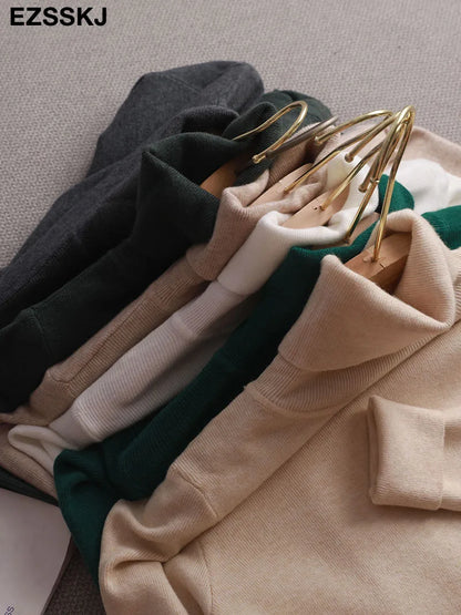 Basic Turtleneck Slim Cashmere Sweater Pullover Women Autumn winter thick warm Sweater For women Female Chic Jumpers top