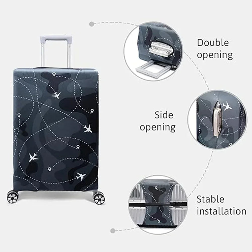Travel Suitcase Set Is Suitable for 18-32 Inch Stretch Fabric Covers Travel Accessories Luggage Protection Covers Bear Printing