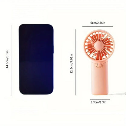 Mini Portable Fan, Lightweight Handheld Fan - Ideal for Office, Outdoor, Traveling (Requires AAA batteries, not included)