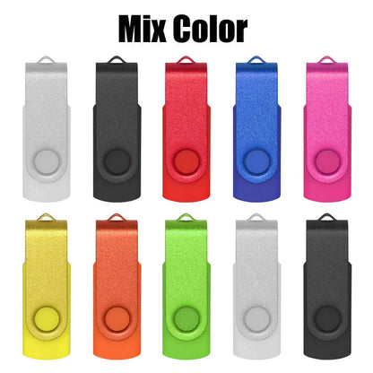 100Pcs/lot USB 2.0 Flash Drive 4GB 8GB Pen Drive 128M Usb Sticks 1GB 2G Pendrives 16GB Memory Flash 32GB U Disk Free Custom Logo