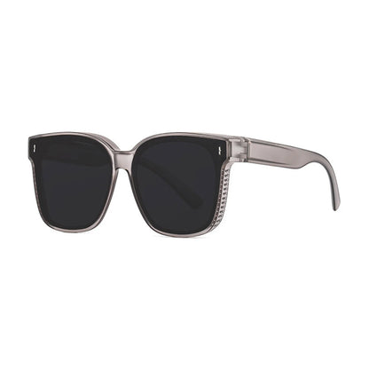 Transfer Sunglasses Unisex Driving Riding Large Frame Square Sun Protection Wrap Around Fit Over Glasses Myopia Specific Goggles
