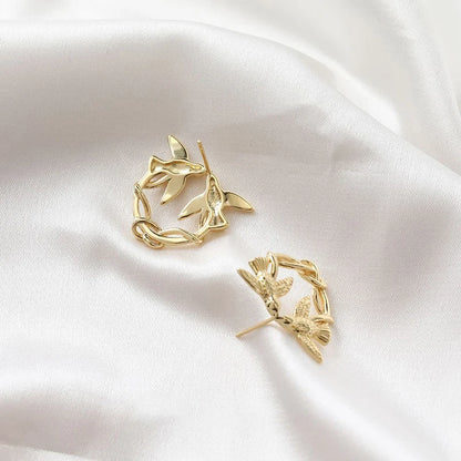 1Pair Fashion Trend Charm Creative Lovebirds Earrings Cute Simple Handmade Earrings For Women Girls Jewelry Accessories Gifts