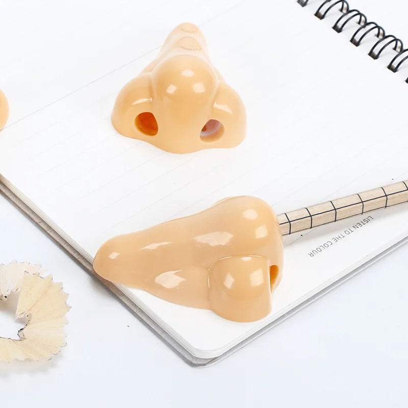 1/12pcs Creative Nose-Shaped Pencil Sharpeners Funny Nose Pencil Sharpener School Supplies Prizes For Kids Party Favors