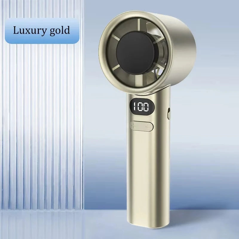 New Handheld Fan 120 Speed Portable Bladeless Desktop Fans Rechargeable Instant Cooling With Ice Mode For Men Women