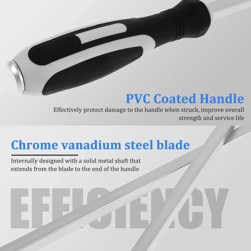 Extra Long Demolition Screwdriver 22 Inch Chrome Vanadium Steel Heavy Duty Slotted For Car Repair Tool Set