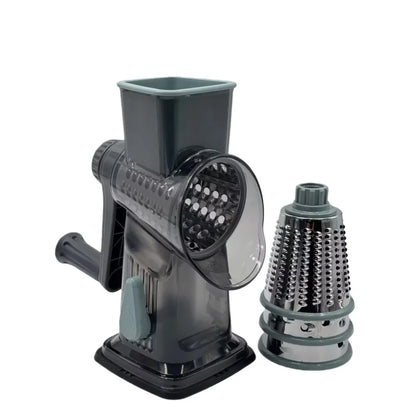 3 in 1 Multi-function Drum Vegetable Chopper Hand-operated Potato Slice Chopper Pressed Vegetable Grinder Peeled Garlic Chopper