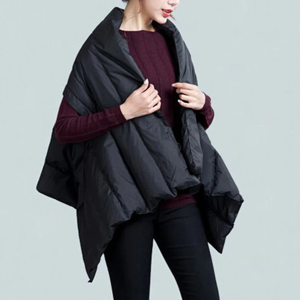 2024 Winter Huayu Irregular Hooded Down Jacket Women's Korean Women's Large Coat  waistcoat women  vest
