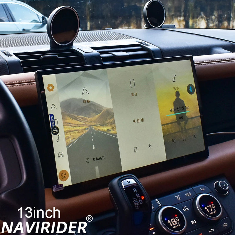 Navirider GPS Navigation Auto Carplay For Land Rover Defender 90/110/130 L663 2018-2024 Car Radio 4G 13 Inch Android 15 Screen