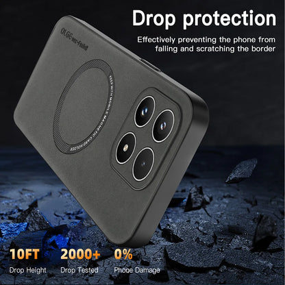 Phone Case For Xiaomi 17 ﻿Magnetic Retro Soft Leather Funda Coque