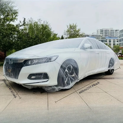 1 Transparent Car Cover - Waterproof, Dustproof, Rainproof for All Vehicles