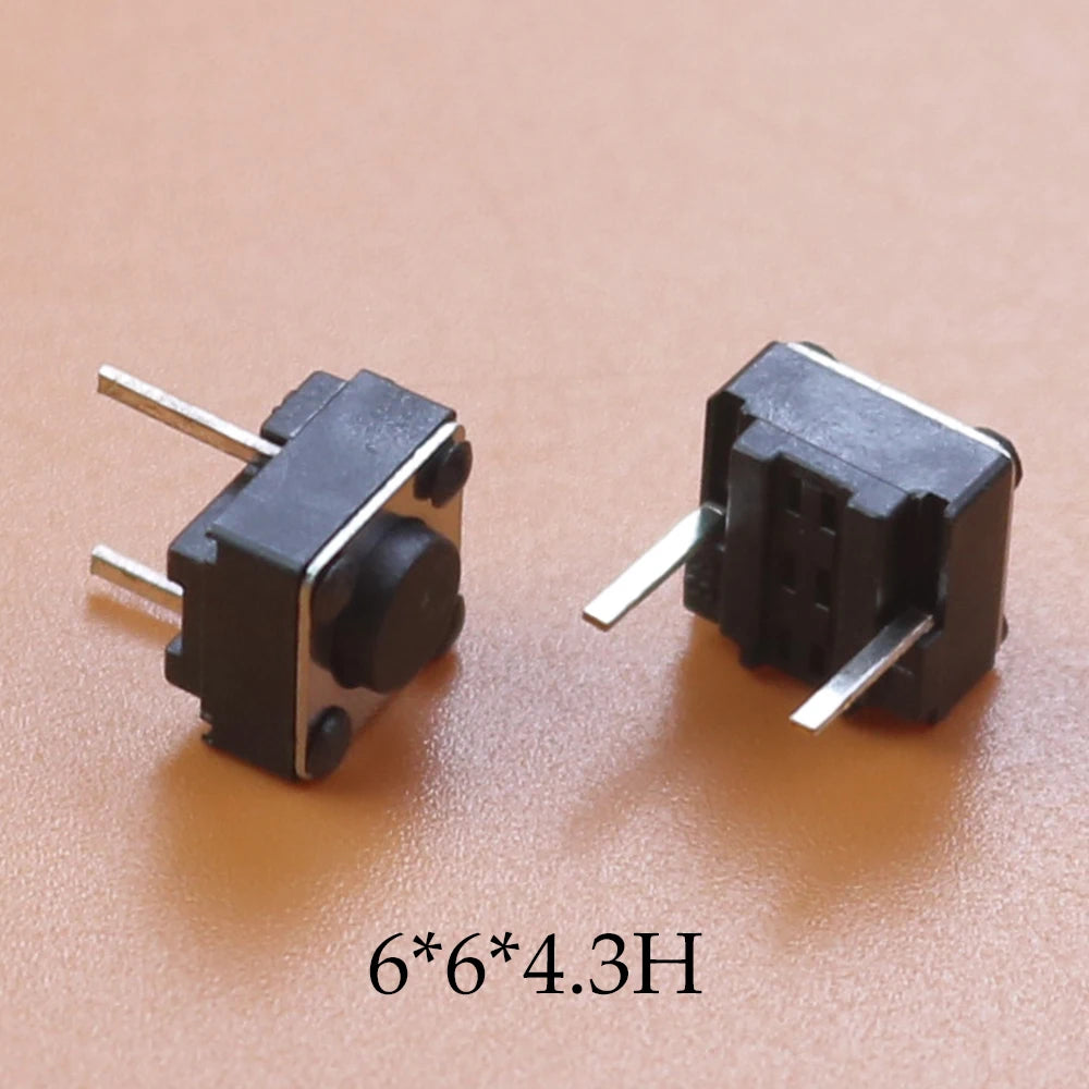 10/20/50PCS  Tactile Push Button Switch 2 pins 6*6*5 mm Key Switches 6x6x4.3/5/6/7/8/9/10/12H Micro Switch Pin