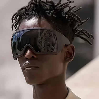 Oversized Sunglasses Men Wrap Anti Wind Personal Large Shades Futuristic Fashion Future Shield Uv400 Cycling Motorcycle