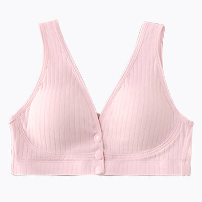 Cotton Maternity Nursing Bras Pregnant Breastfeeding Front Button Thin Breatable Pregnancy Women Underwear No Underwire Bralette