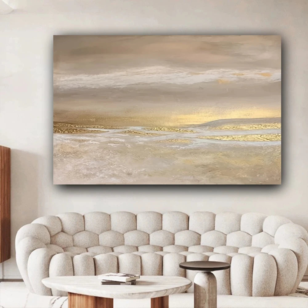Luxury Home Decor Paint Modern 100% Handmade Abstract Oil Painting On Canvas Pattern For Living Room Wall Art Picture Gold Mural