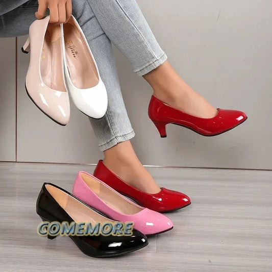 Women's High Heels Pumps Nude Shallow Mouth Women Shoes Fashion Office Work Wedding Party Shoes Ladies Shoes Summer Heels Woman