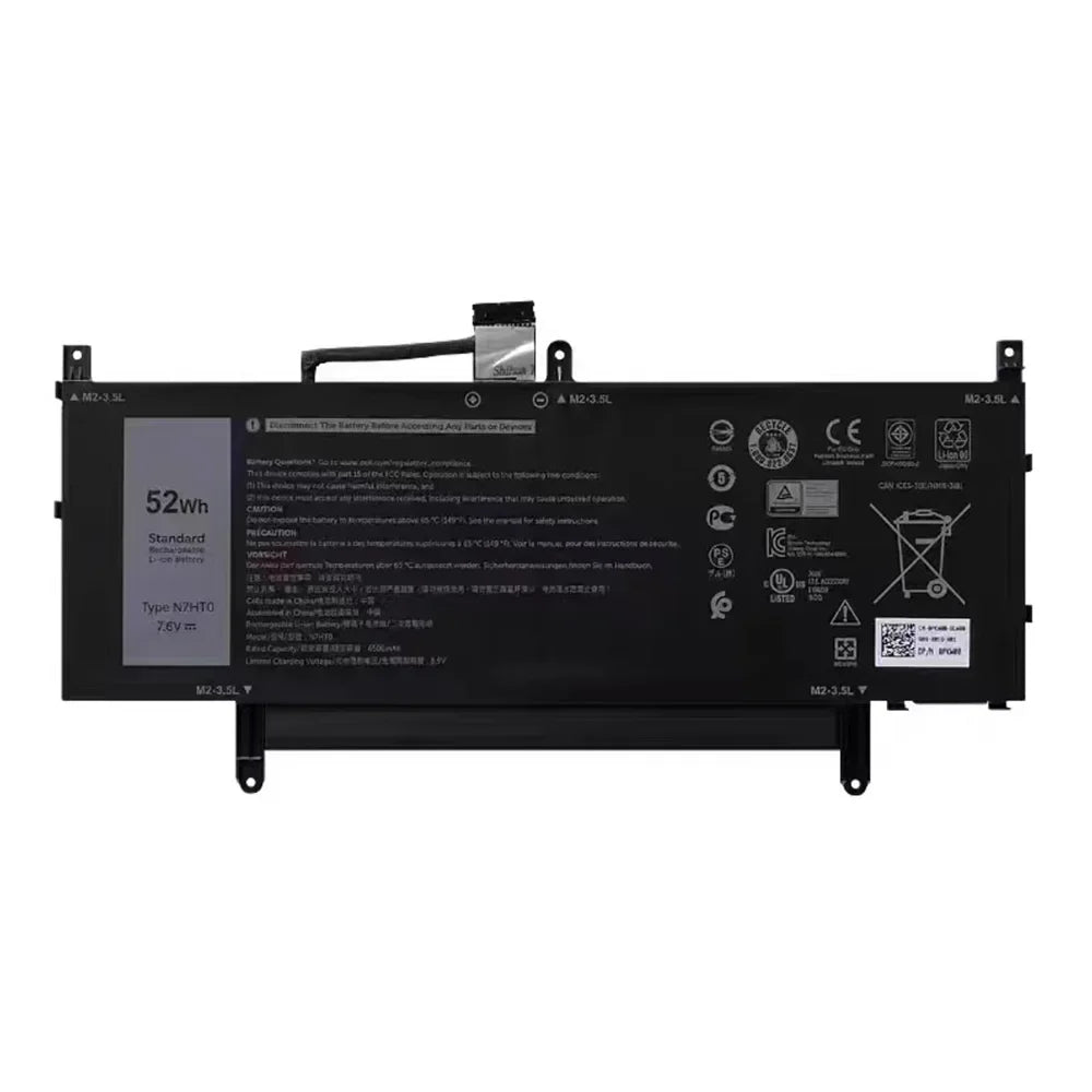 N7HT0 WPK5N 41GJW TVKGH N7HTO 089GNG  Laptop Battery for Dell  Latitude 15 9510 2-in-1  7.6V 52WH