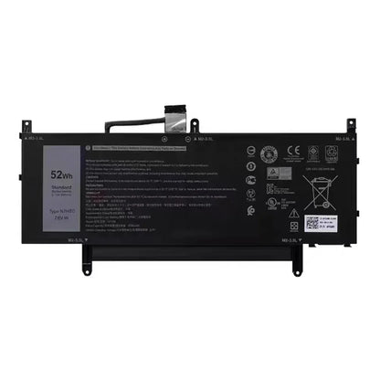 N7HT0 WPK5N 41GJW TVKGH N7HTO 089GNG  Laptop Battery for Dell  Latitude 15 9510 2-in-1  7.6V 52WH