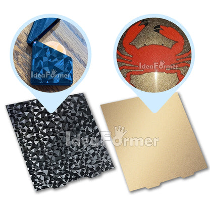 For Bambu Lab A1 Mini Build Plate Double Sided texture PEI smooth PEO PET Bed Spring Steel Sheet 184x184mm For Bambulab A1 Mini.