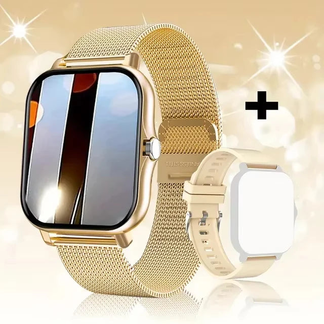 LAXASFIT Smart Watch 1.83 Inch HD Bluetooth Call Voice Assistant DIY Watch Faces Message Notification Fitness Tracker