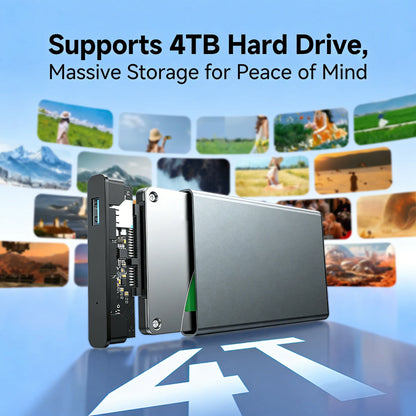 Kebidumei USB 3.0 To 2.5 Inch Hard Drive Case SATA HDD SSD Enclosure 5Gbps External Hard Drive Disk Aluminum Box for PC Laptop