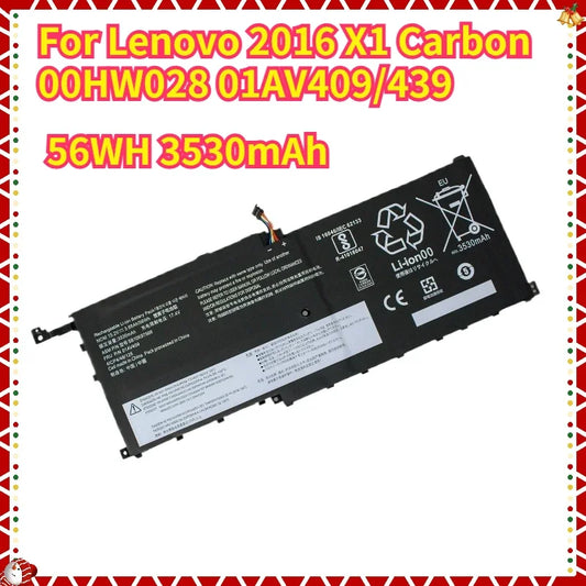 3530mAh High Quality For Lenovo 2016 X1 Carbon 00HW028 01AV409/439 Laptop Battery 56WH Laptop Parts & Accessories