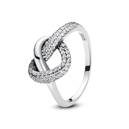 925 Sterling Silver Rings For Women Original Crown Love Heart Wishbone Engagement Wedding Rose Gold Crystal Ring Luxury Jewelry
